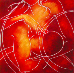 Pittura luce che cade dagli occhi